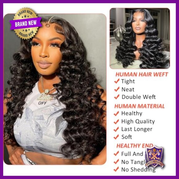 Deep Wave Lace Front Human Hair Wig 26 Inch Glueless Pre Plucked main image 5